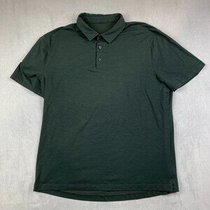 Lululemon Mens Shirt XL Black Evolution Short-Sleeve Polo Performance Stretch